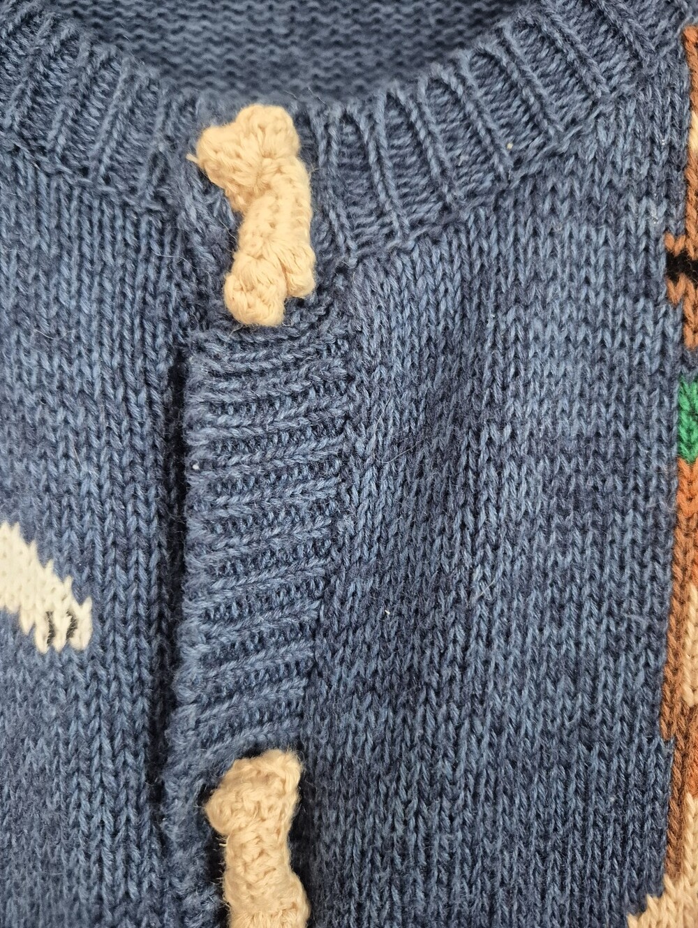 Vintage Rainbow Bridge Eclectic Puppy Knit Sweater See Measurements - Picture 7 of 8